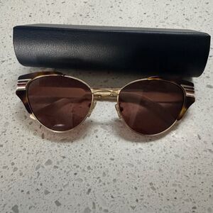 Gucci Women's Cat Eye Sunglasses Havana Bronze 55-19-140 mm GG0522S 002